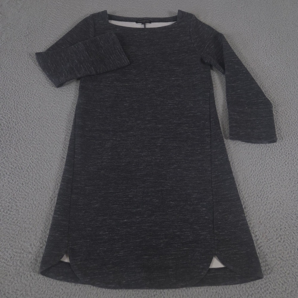 Banana Republic Dress Womens Small Space Dye Knit Boat Neck Long Sleeve Shift